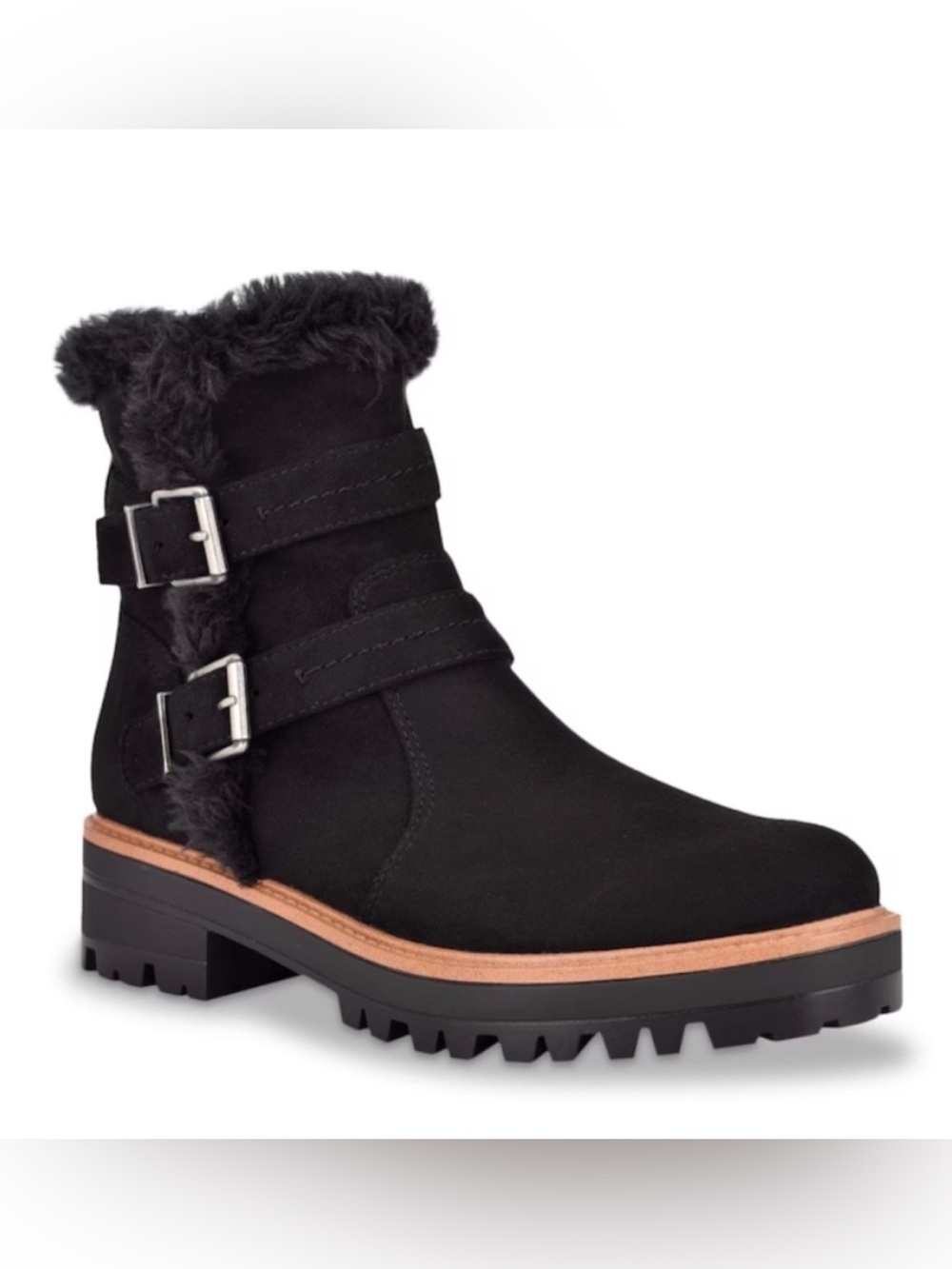 Indigo Rd. Women’s Black Ibbie Bootie with Buckles, Size 9